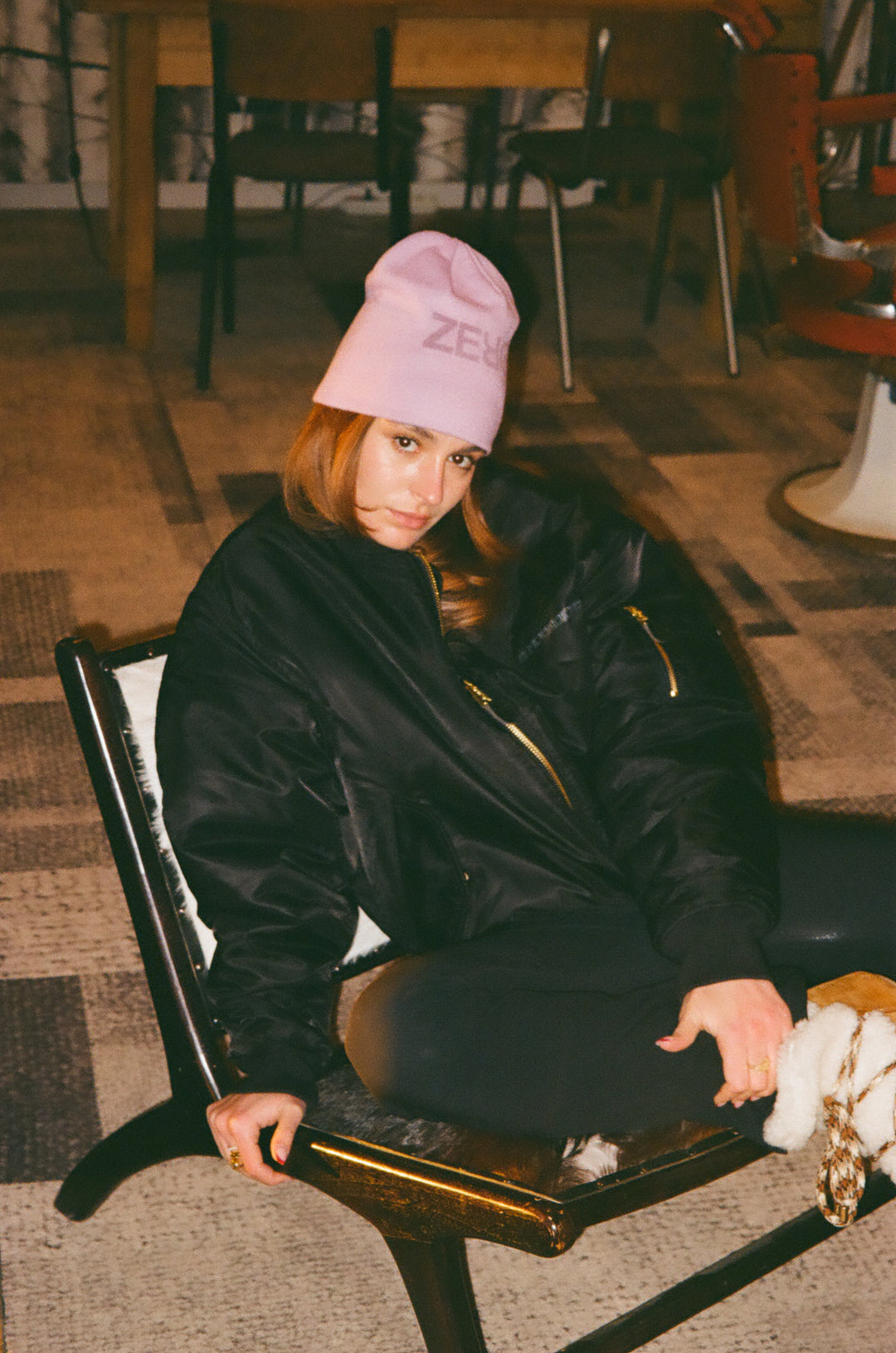 "ZERO STAR" Pink Beanie