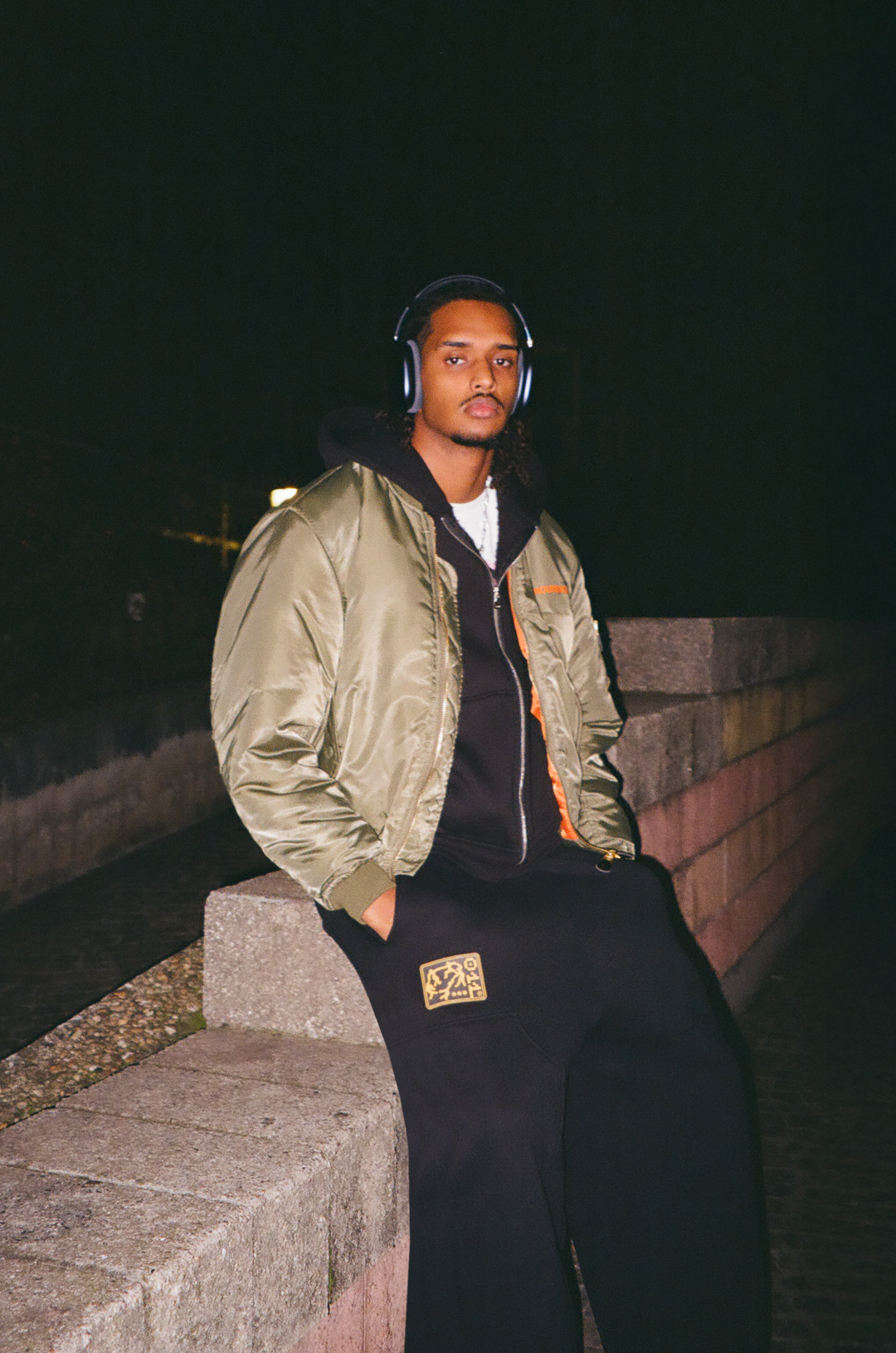 "UNITY" Aviator Army Green Bomber Jacket