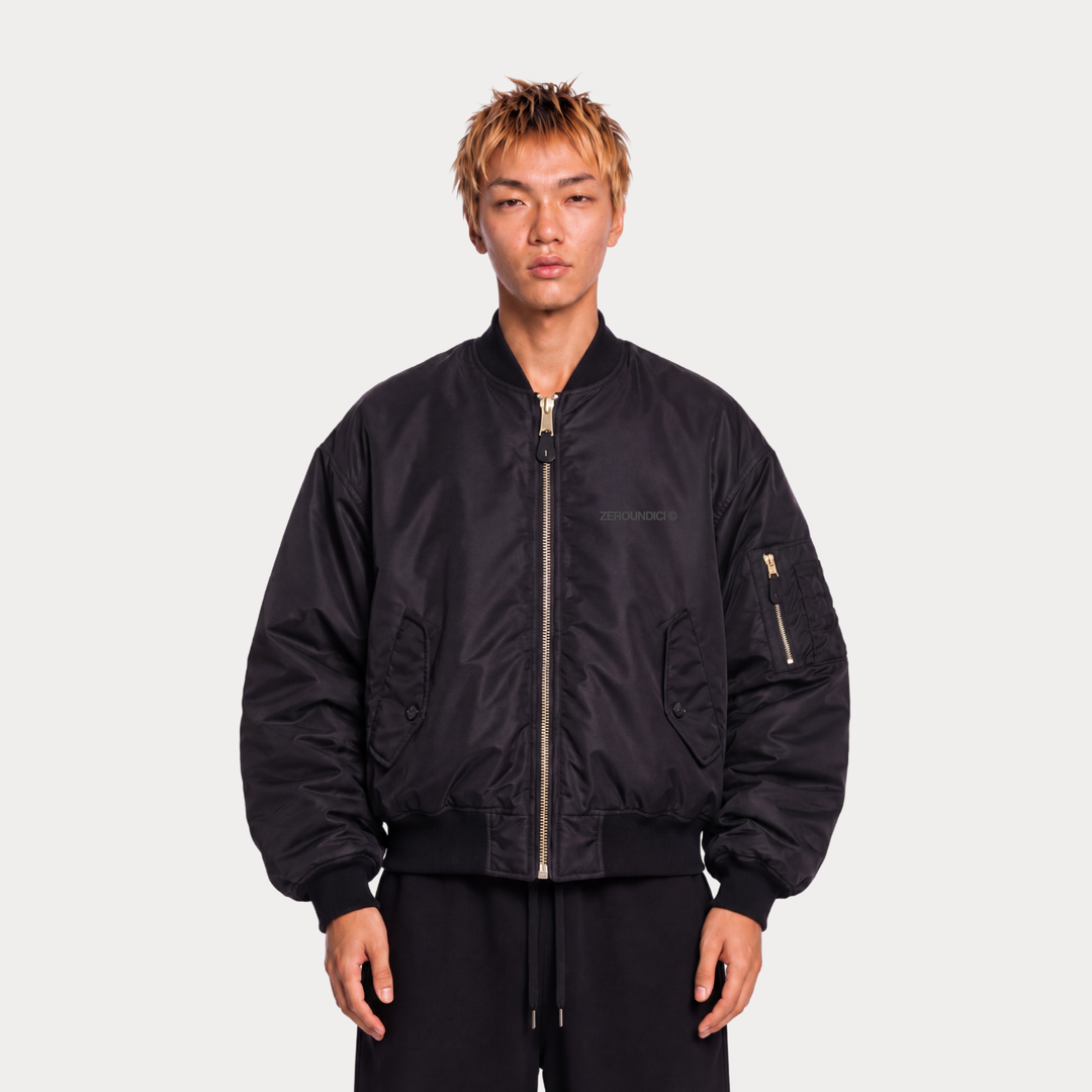 "UNITY" Aviator Black Bomber Jacket