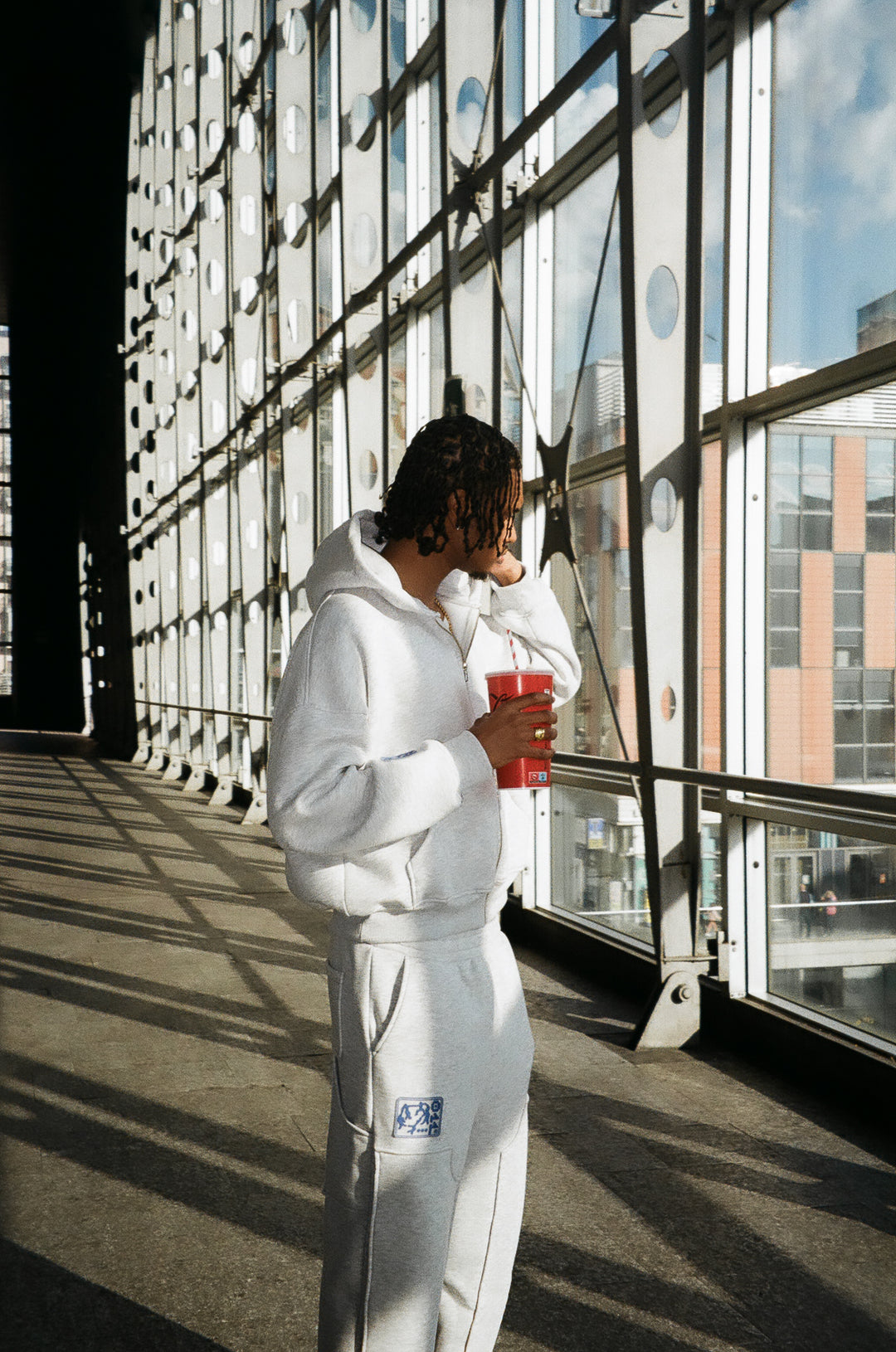 "TRUE BASICS" Heather Grey Carpenter Sweatpants