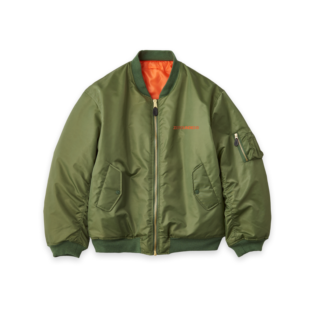 "UNITY" Aviator Army Green Bomber Jacket