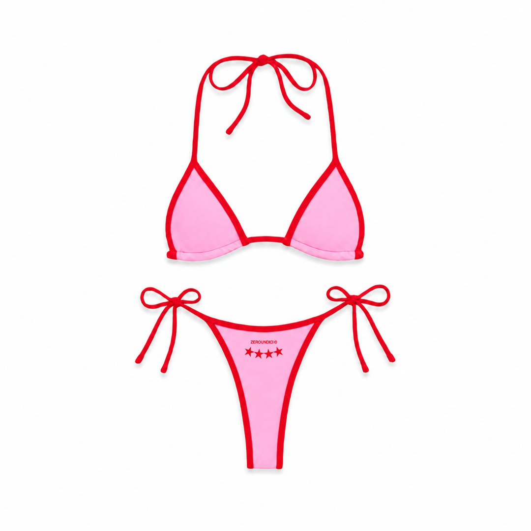 "CHERRY BOMB" Pink Bikini Set