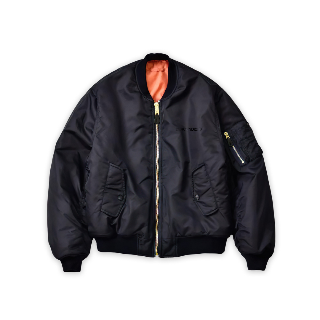 "UNITY" Aviator Black Bomber Jacket