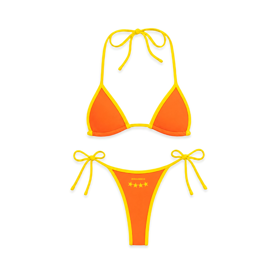 "SUNSET BLVD." Orange Bikini Set