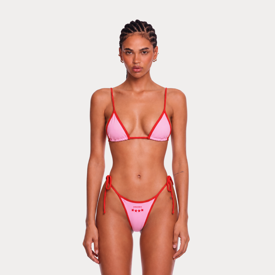 "CHERRY BOMB" Pink Bikini Set
