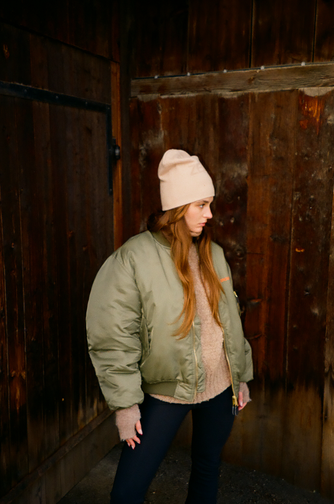 "UNITY" Aviator Army Green Bomber Jacket