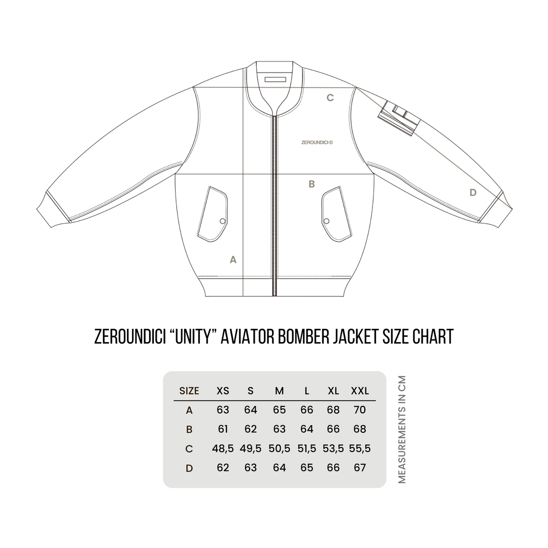 "UNITY" Aviator Black Bomber Jacket