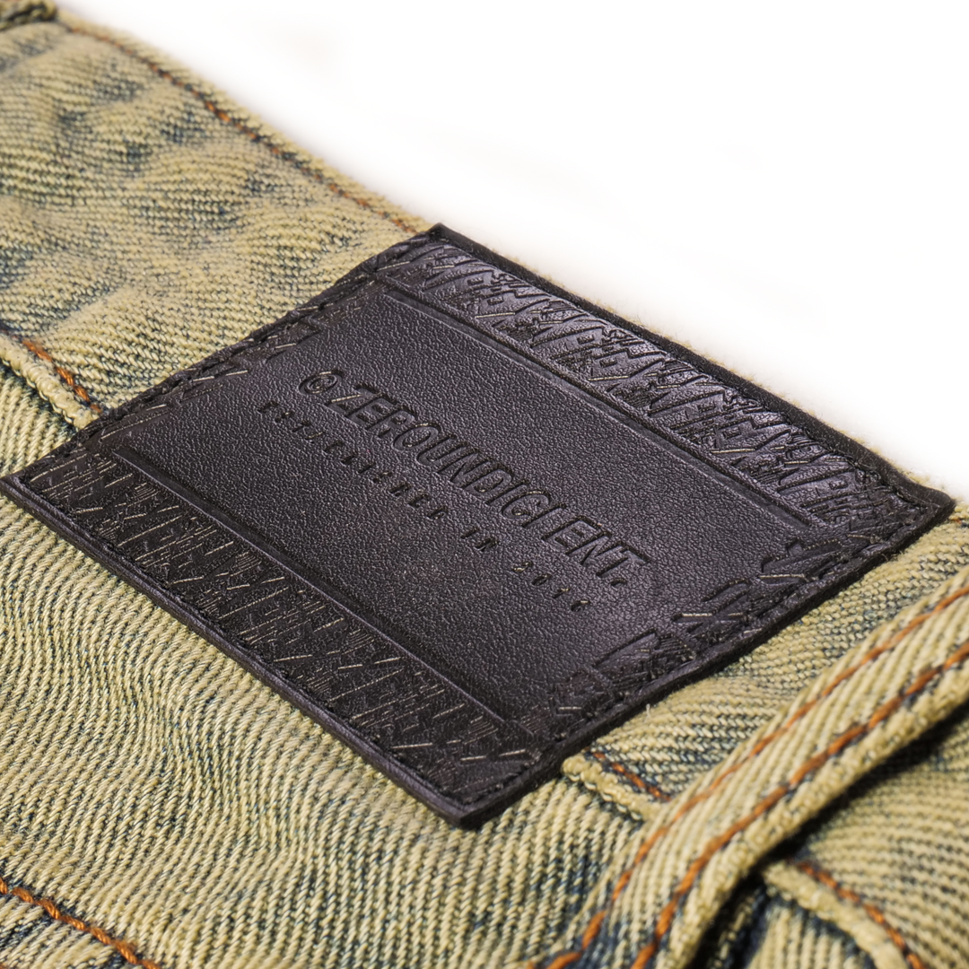 "STACKED LOGO" Slime Green Jeans