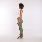 "STACKED LOGO" SLIME GREEN JEANS