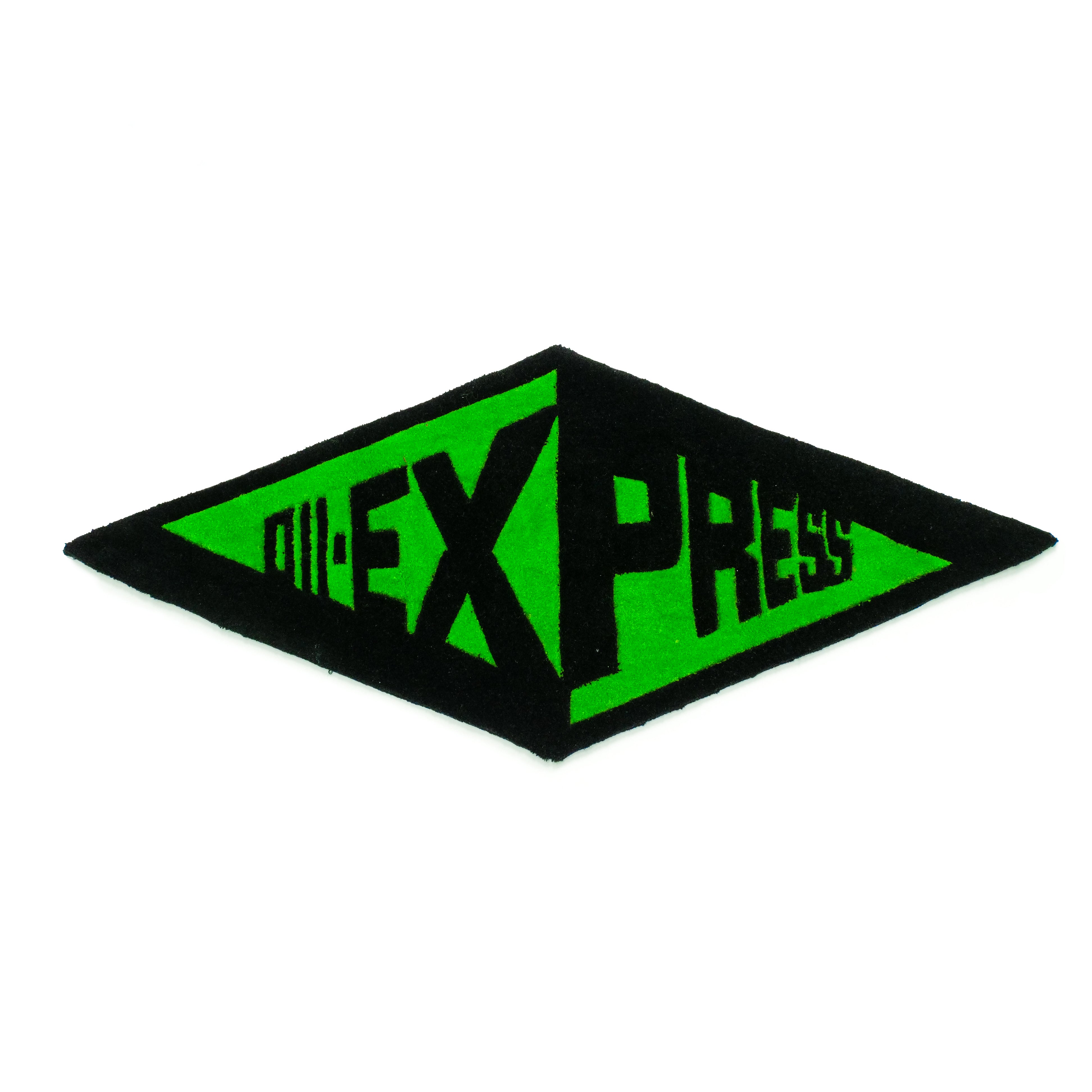 HANDMADE GREEN 3D LOGO RUG - 011-EXPRESS 