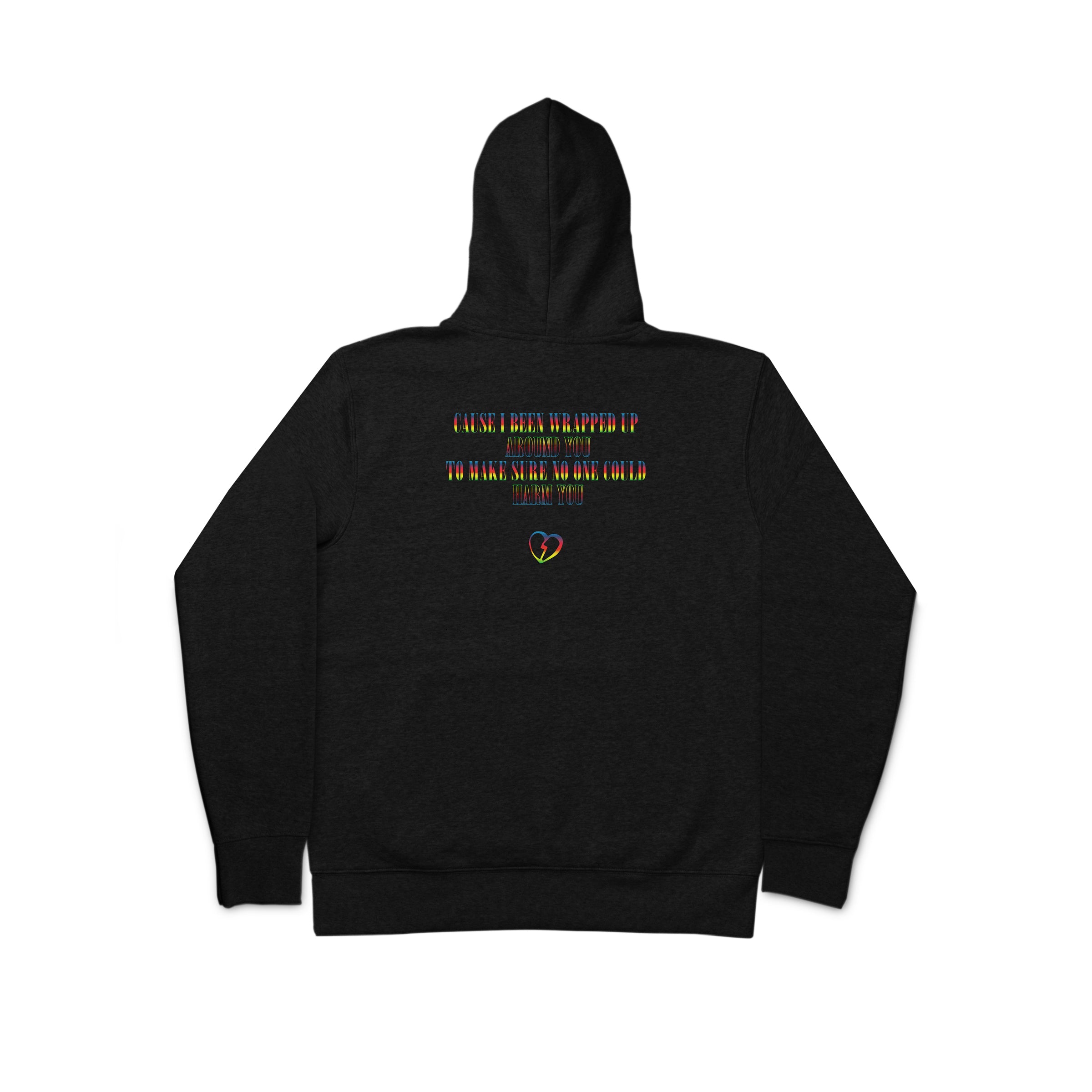 “ARMS AROUND YOU” - Black/Rainbow F&F Hoodie - 011-EXPRESS 