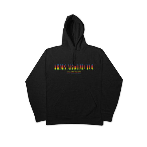 “ARMS AROUND YOU” - Black/Rainbow F&F Hoodie - 011-EXPRESS 