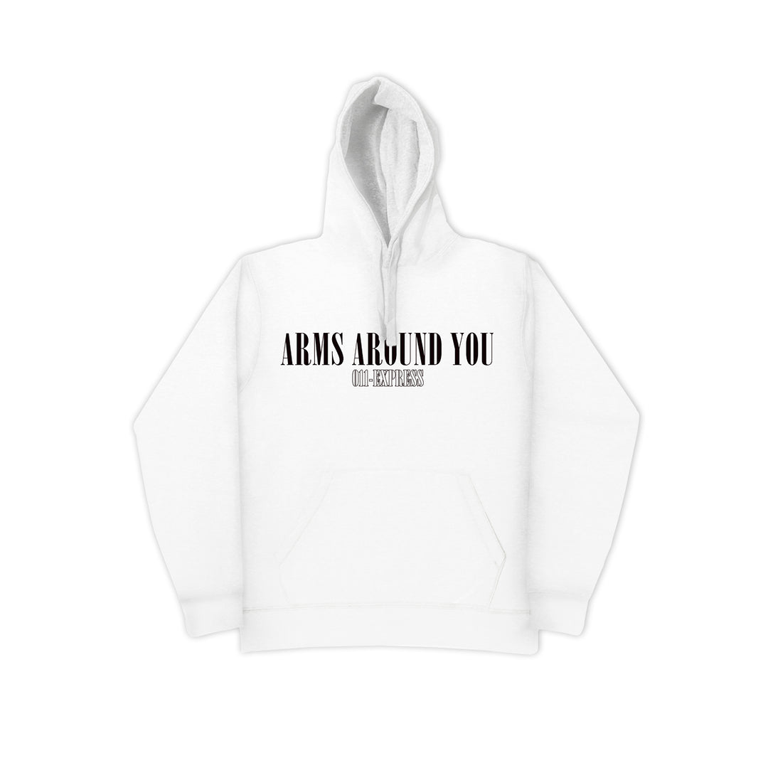 “ARMS AROUND YOU” - Snow White/Black Hoodie - 011-EXPRESS 