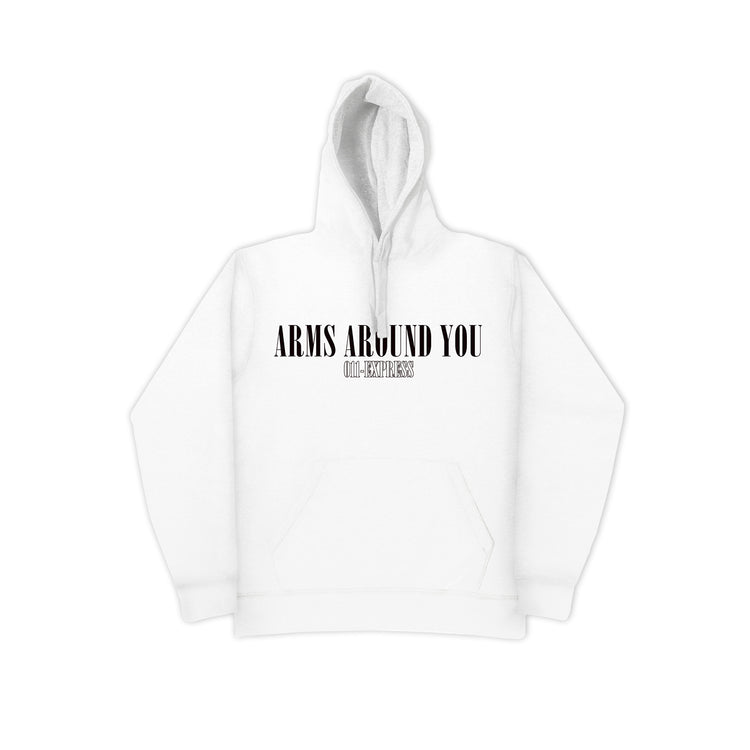 “ARMS AROUND YOU” - Snow White/Black Hoodie - 011-EXPRESS 
