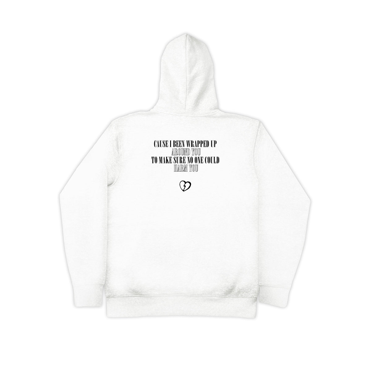 “ARMS AROUND YOU” - Snow White/Black Hoodie - 011-EXPRESS 
