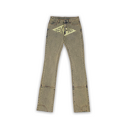 "STACKED LOGO" SLIME GREEN JEANS