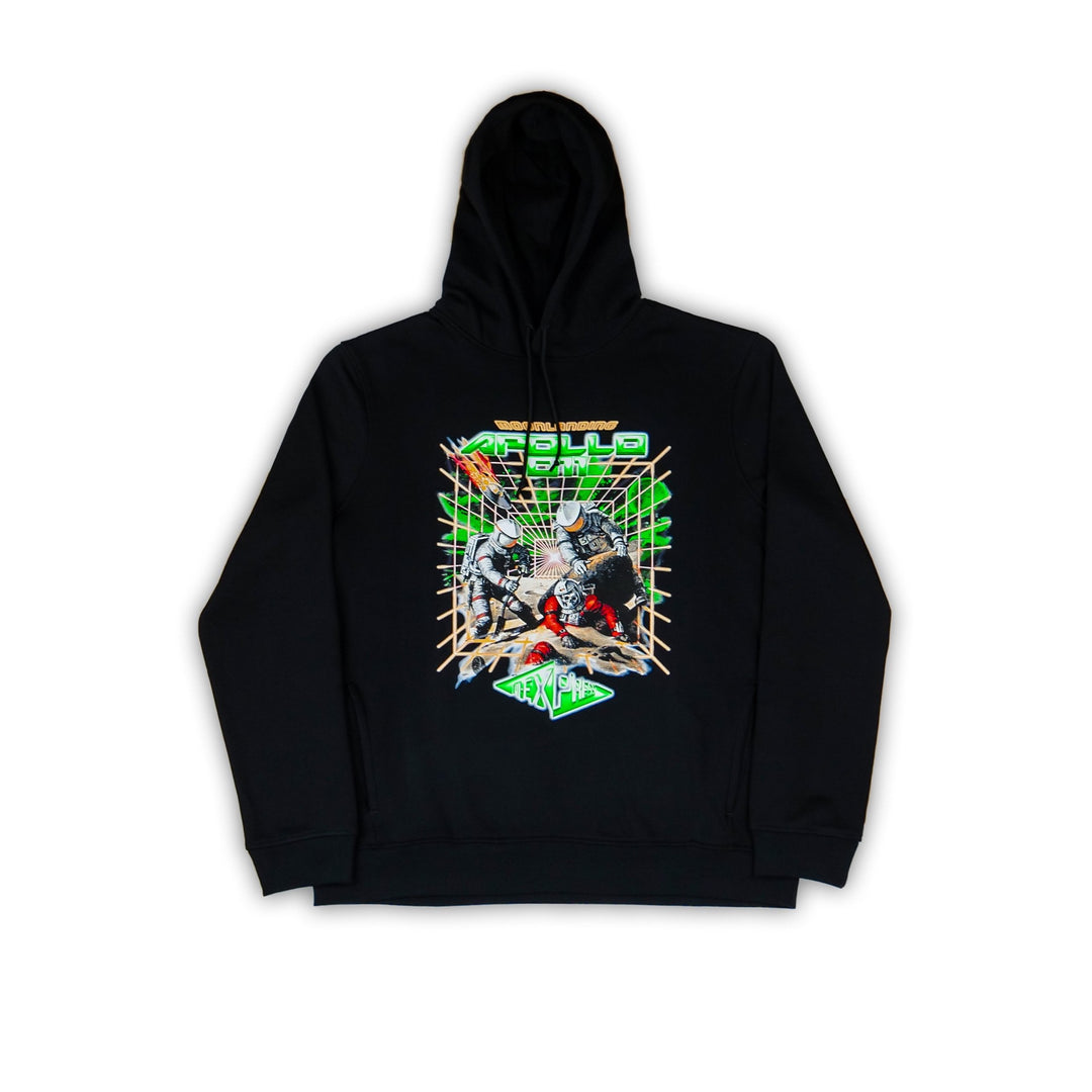 “APOLLO 011” MOONLANDING Black Hoodie - 011-EXPRESS 